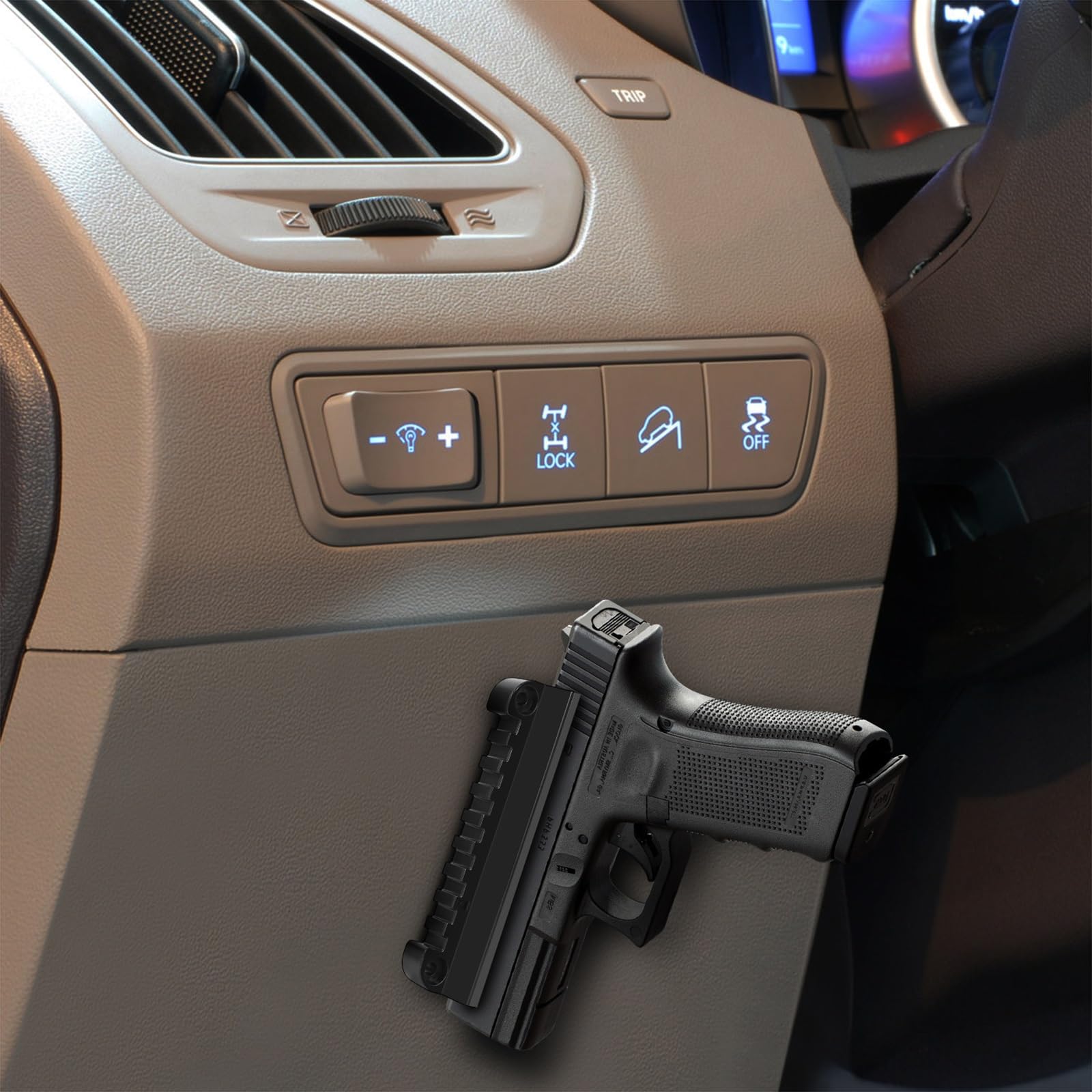 XFLHXY Fondina Magnetica Quickdraw per Pistola, per Veicoli e Casa - Supporto Magnetico per Pistola, Accessori per Pistola, Auto, Camion, Scrivanie, Casseforti, Pareti