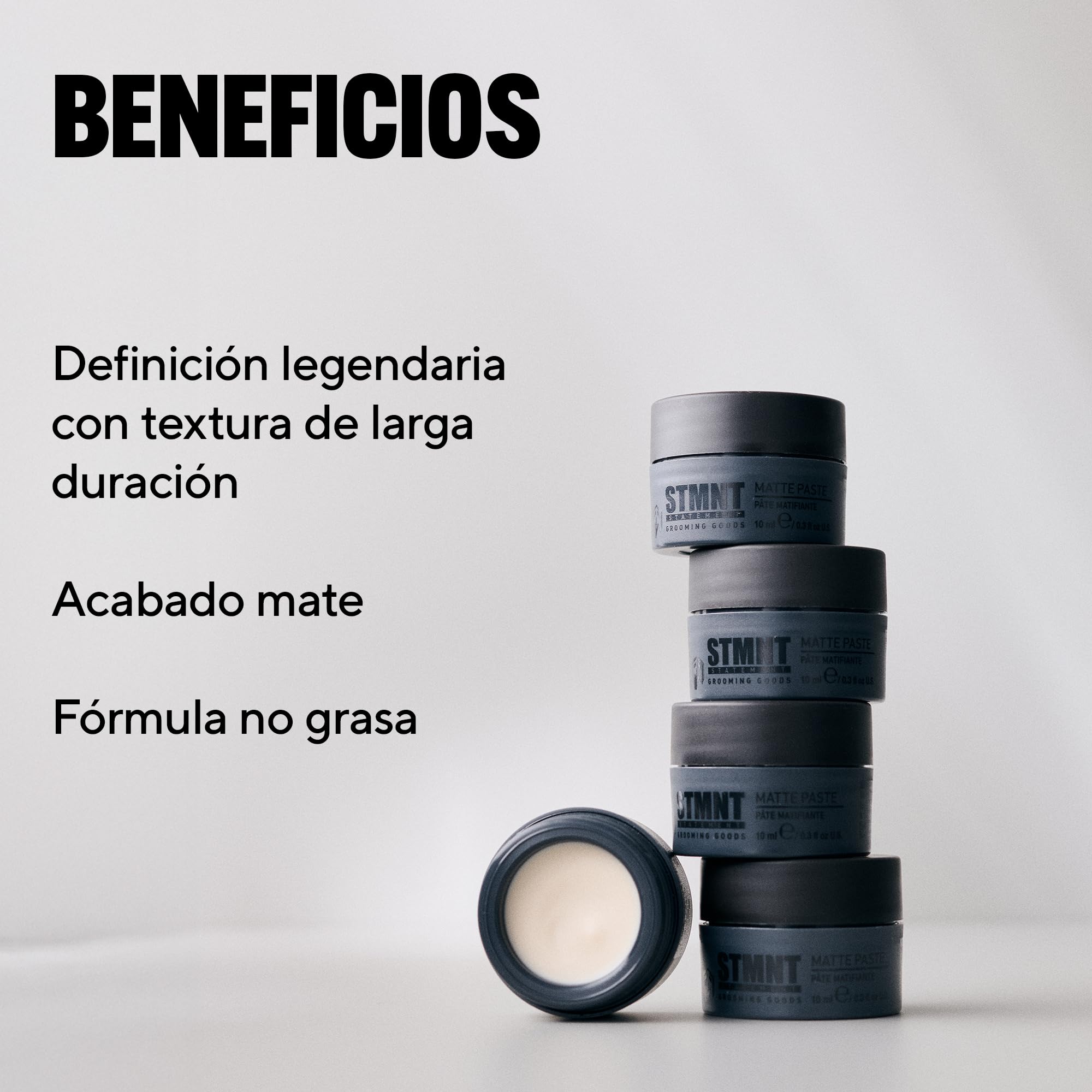 STMNT STATEMENT GROOMING GOODS Matte Paste - Cera Pelo Hombre - Textura - Fijación Fuerte - Efecto Ultra Mate