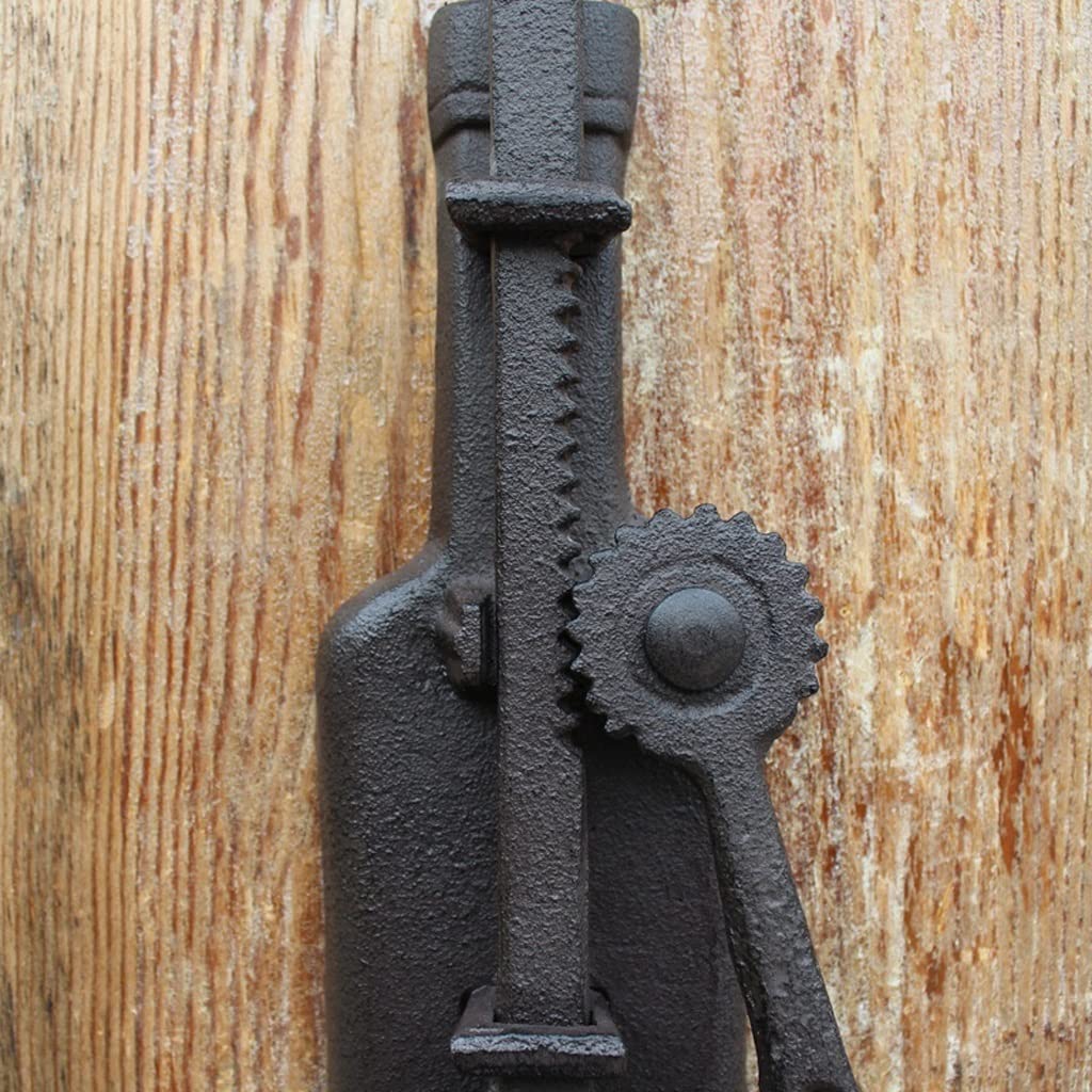 Korkenzieher im europäischen Stil Gusseisen Weinöffner Vintage Handwerk Dosenöffner Große Wandbehang Exquisiter Flaschenöffner