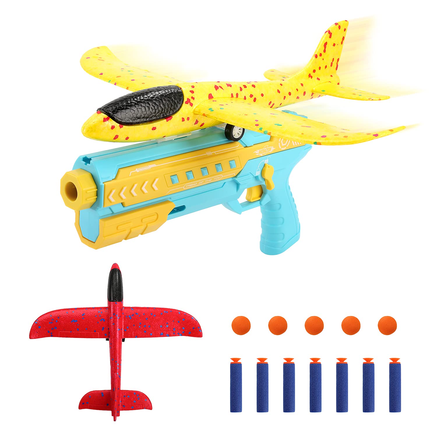 Buy O WOWZON 4 in 1 Airplane Toy, Catapult Plane Toy, 2 Flight Mode