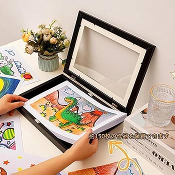 子供の絵画 木製フレーム付き Amazon.co.jp: 子供の絵の額縁 |キッズ アートワーク
