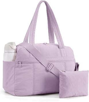 LIGHT FLIGHT Personal Item Travel Bag, Gym Bag for Women, Weekender Duffel | Toiletry Pouch, 20L Carry on Size Airline Approved, 20L Duffle Bag Set for Travel, Gym, Overnight, Dance, Hospital