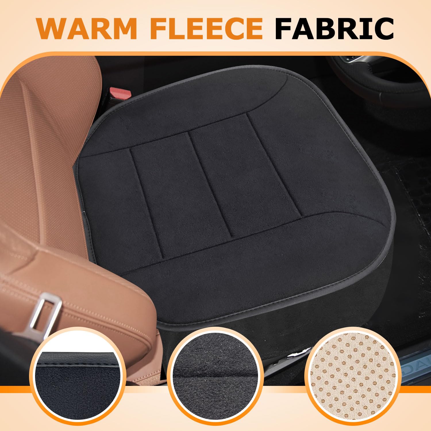 TOYALI Car Seat Cushion Comfortable Seat Cover - Cars Trucks SUV Van?Universal Seat Cushion for Driver 1PCS