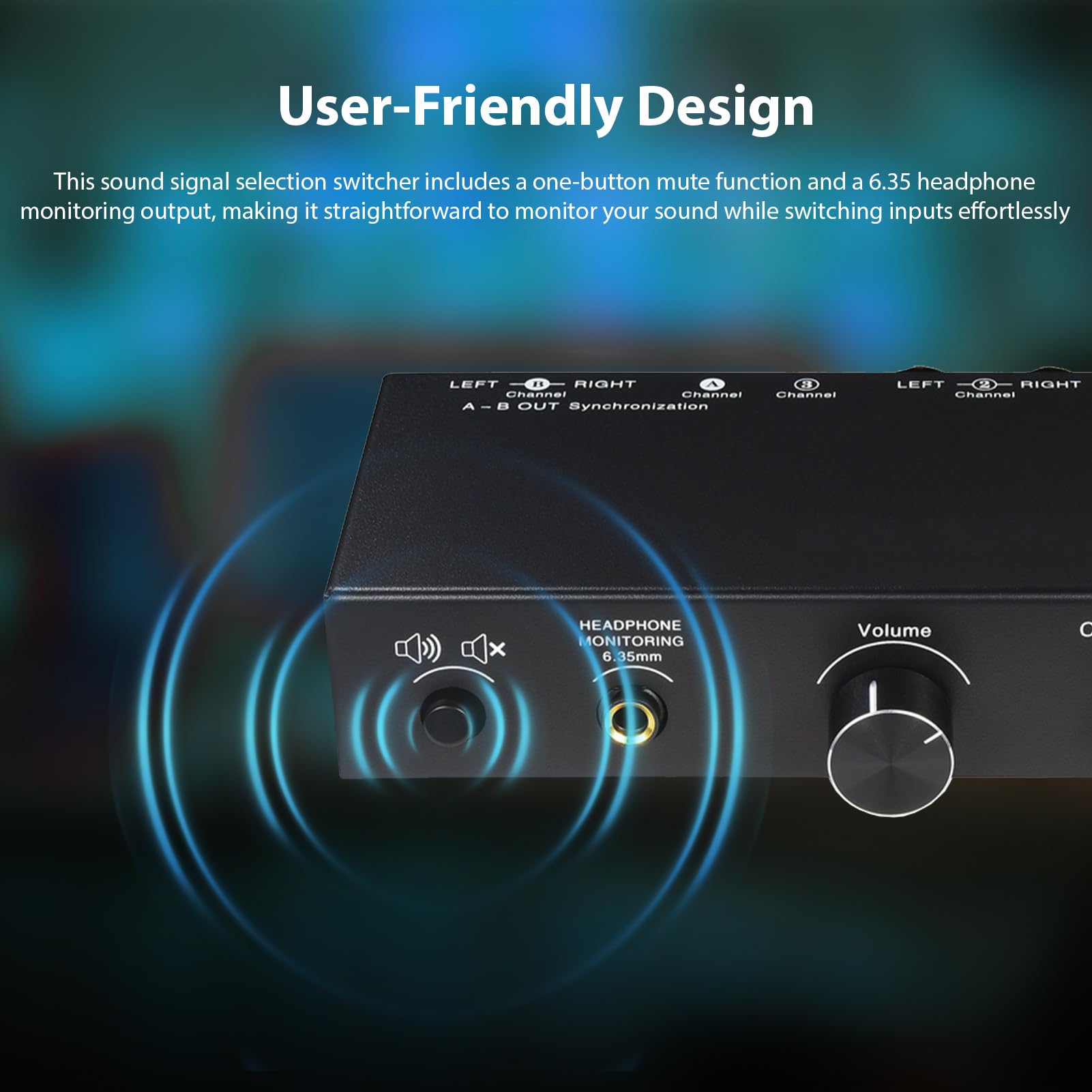 Przełącznik Wyboru Głośników Stereofoniczny Przełącznik Audio ze Zbalansowanym Wyjściem XLR na Wejście, Metalowy Przedwzmacniacz Pasywny dla Home Studio Pro Audio, Dźwięku