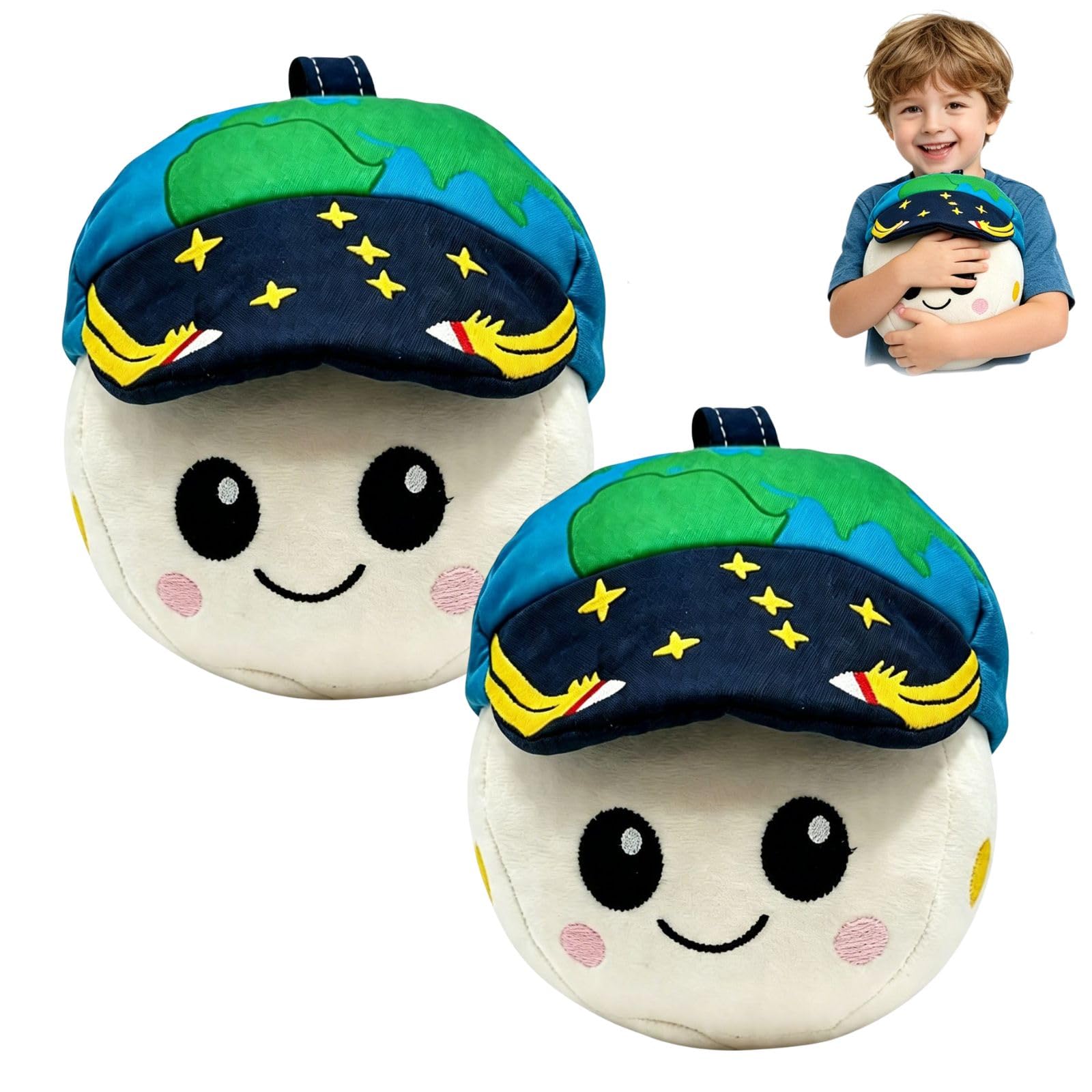 (2 PCS) Rise Plush,Zero-Gravity Indicator Plush Toy,Lunar Aviation Commemorative Ornament,Collectible Space Dolls for Astronomy Enthusiasts