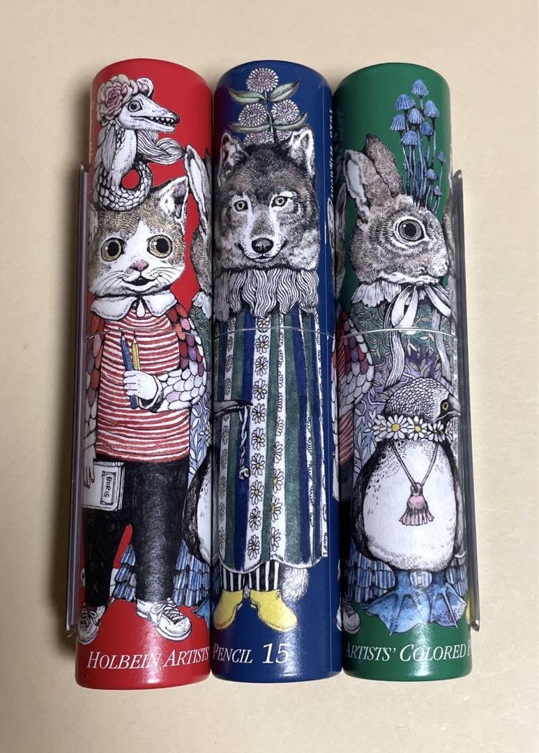 Amazon | ホルベインアーチスト 色鉛筆 ヒグチユウコ コラボ 3種セット  
