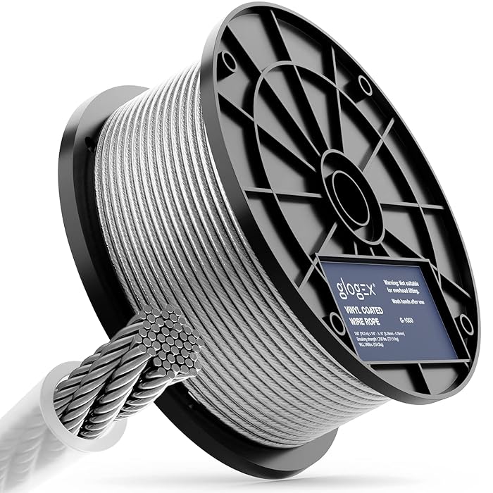 Buy 1/8 Steel Cable & Wire Rope 250 Ft. Roll, Up to 1700lbs Breaking