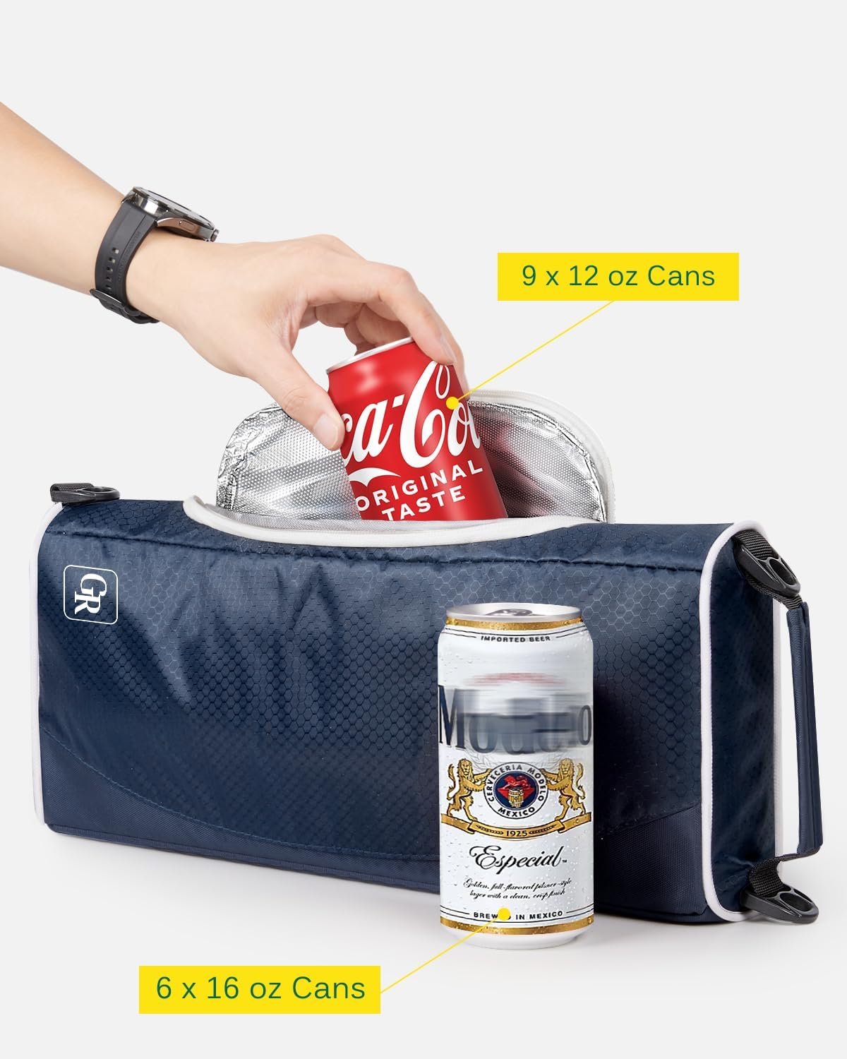 Golf Cooler Bag with Ice Packs - Golf Gifts for Men Fits in Golf Bags Golf Accessories Fathers Day Dad Gifts from Daughter Son Wife - Keeps 6 Beer Cans or 2 Wine Bottles Cold for Hours