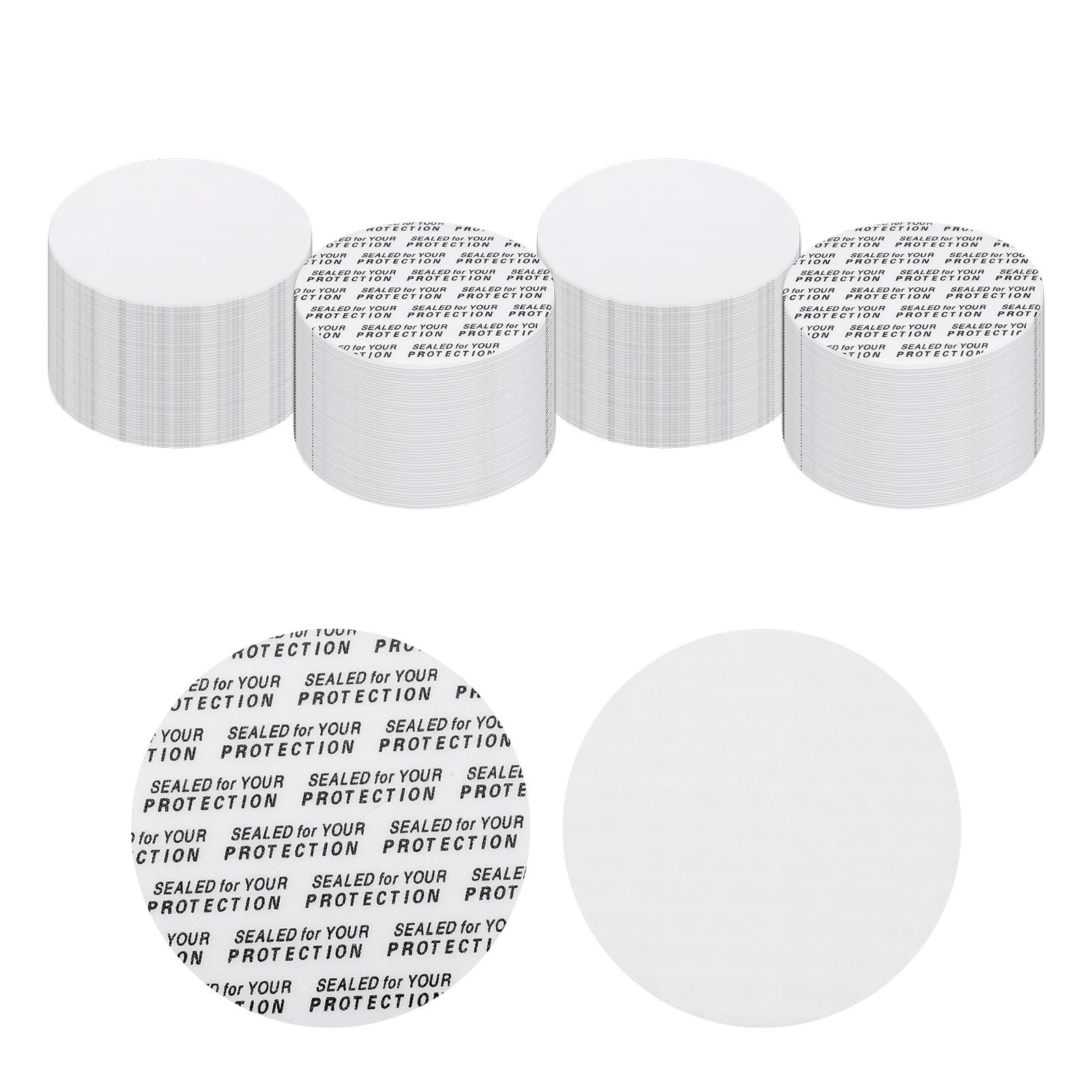 PATIKIL 46mm / 1.81" Foam Lid Liner, 200 Pcs Adhesive Round PS Pressure Sensitive Seals, Cap Liners Resistant Tamper for Plastic Glass Jar Bottle Cap Canning Vials Seals