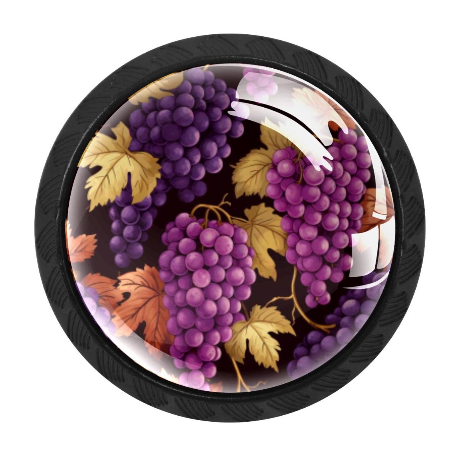 CHENZZZZ Thanksgiving Grape Cabinet Knobs 4 Pieces Drawer Kitchen Cabinets Dresser Cupboard Wardrobe Unique Pulls Handles