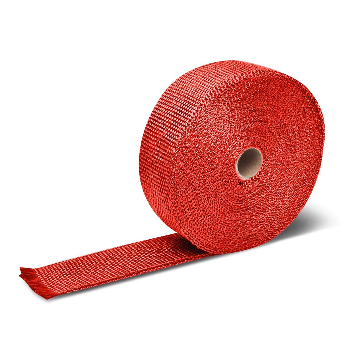 DNA MOTORING 2" x 15 Meter Red Exhaust Heat Wrap, Exhaust Tape High Temp Heat Tape for Pipes, Motorcycle Fiberglass Insulation Roll for Exhaust Pipes, WRAP-T1-RD-15M