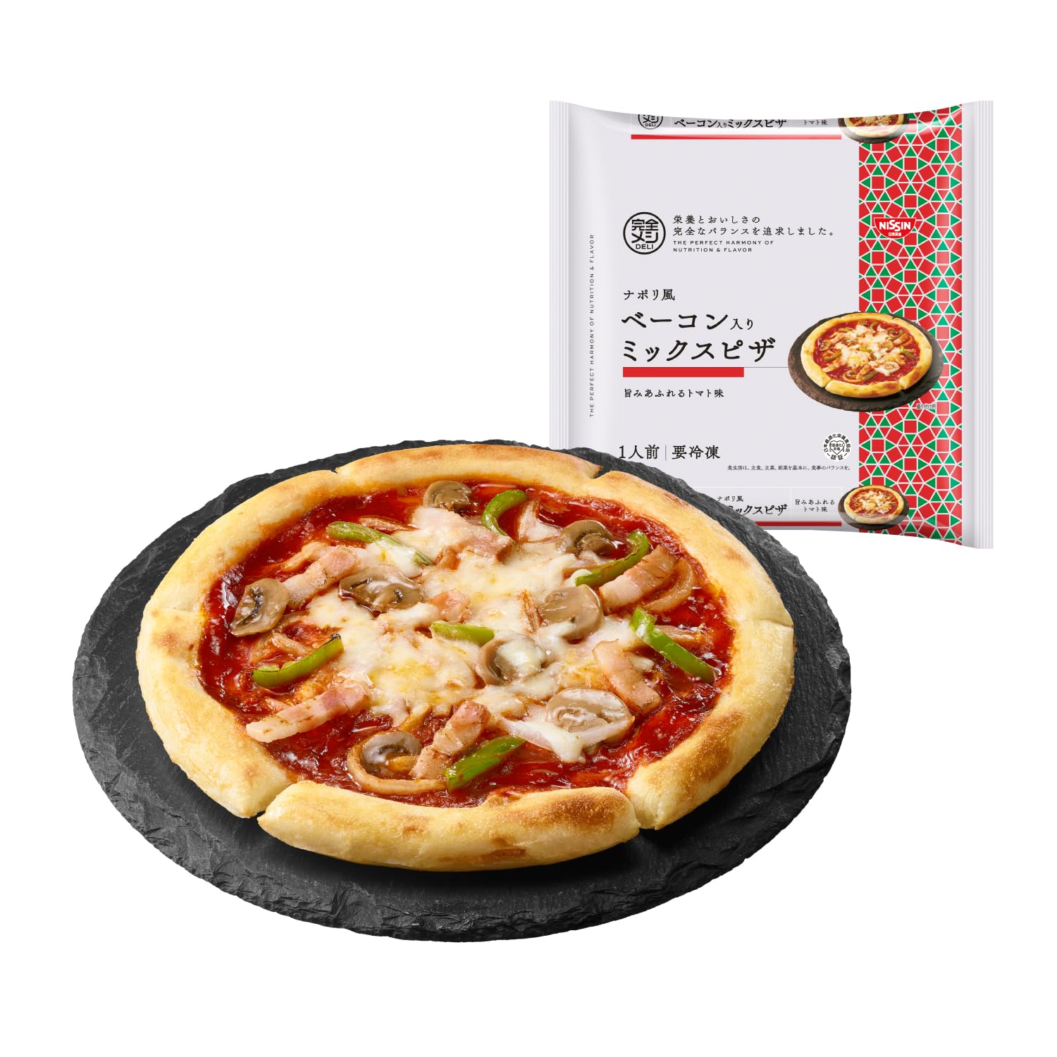 Amazon.co.jp: 【冷凍 完全メシ DELI】日清食品 ナポリ風 ベーコン入り