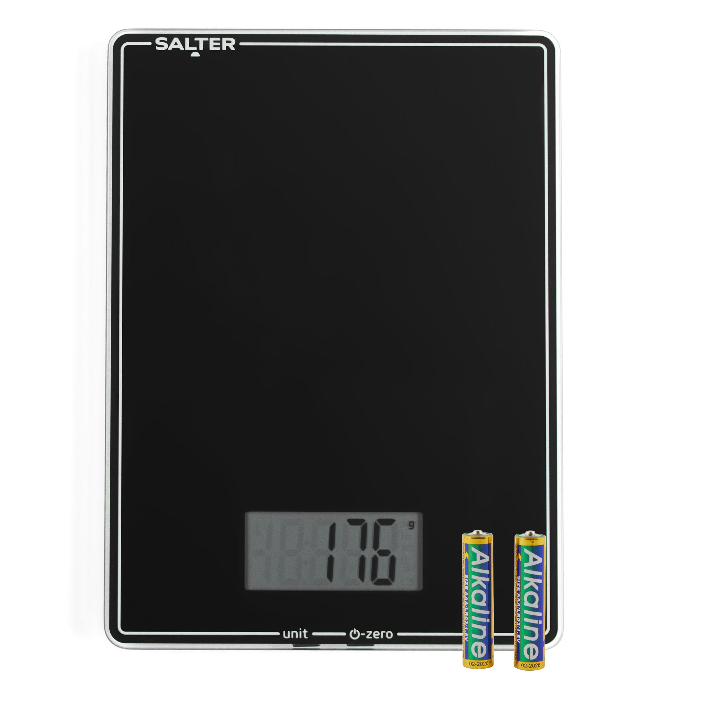 Salter Digital Smart Scale – Electronic Kitchen Scale, Add & Weigh Tare Function, Pantalla LCD, Mediciones Líquidos, 5kg de capacidad, Fácil de limpiar, Cocinar/Hornear, Connects to Salter Cook App,