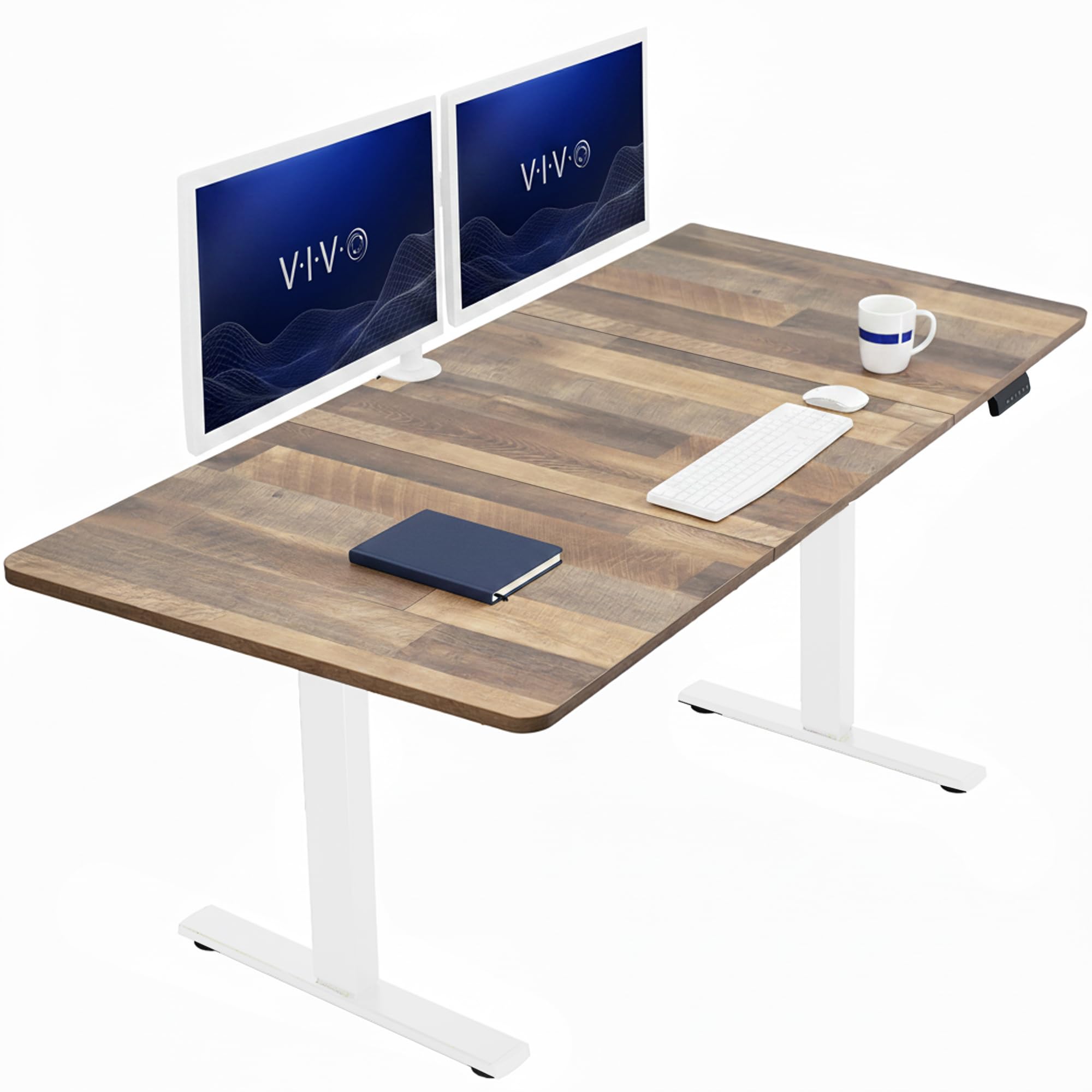VIVO Reclaimed Wood 71 x 36 in Standing Desk, DESK-KIT-1W7P-36