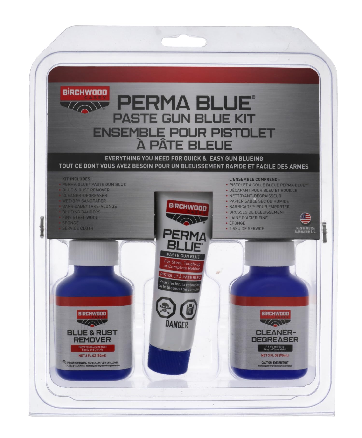 Birchwood Casey Perma Blue Liquid Gun Blue Finishing All-Inclusive Easy-to-Use Kit for Gun Cleaning, Maintenance and Preservation