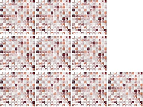 Miniatura 1 de Calcomanías de pared autoadhesivas impermeables 3D para bricolaje, calcomanías decorativas cuadradas de PVC para azulejos de vinilo, papel de pared