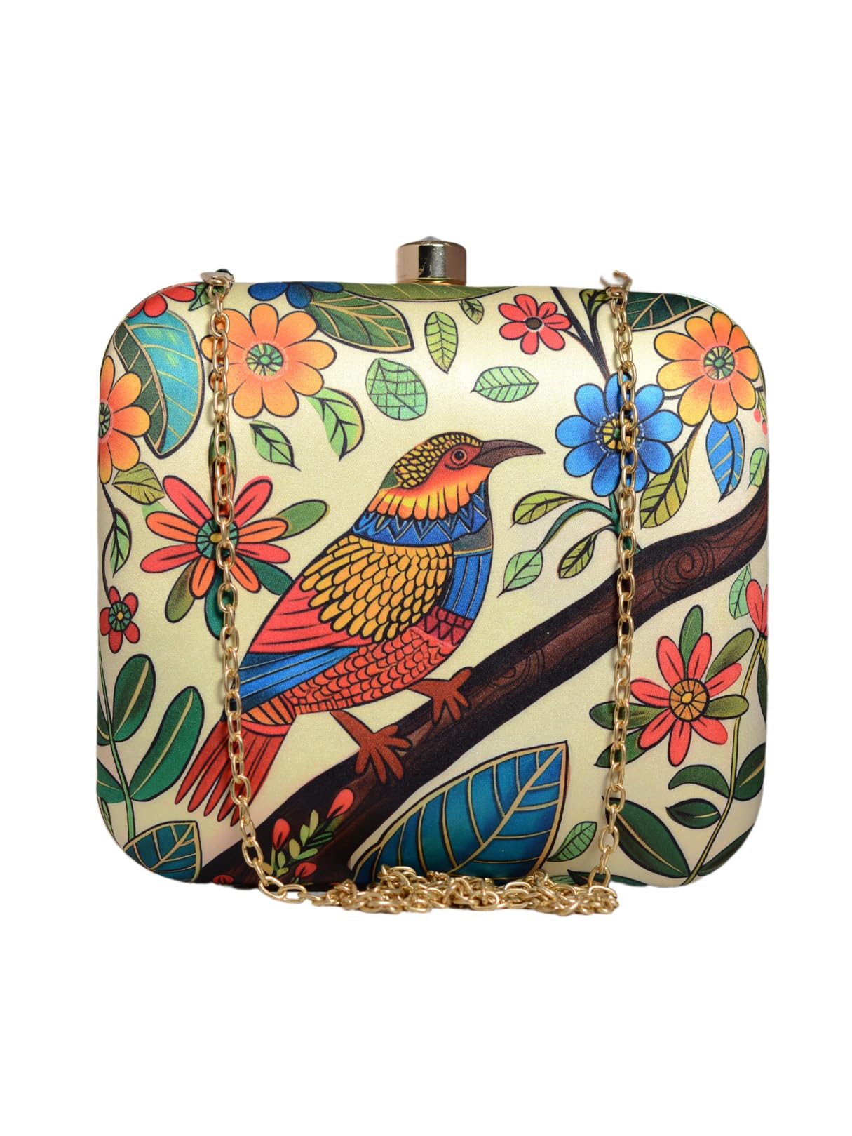 Artklim Printed Casual Clutch Bag For Women With Detachable Strap (Beige 3) (B0D2N9M5LN) Amazon Price History, Amazon Price Tracker