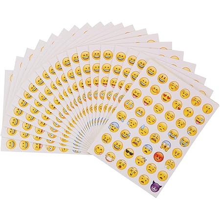 Adesivi Emoticon 40 Fogli - 1920 Stickers Sorrisi, Per Decorare Diari, Laptop, Feste - Foto 8
