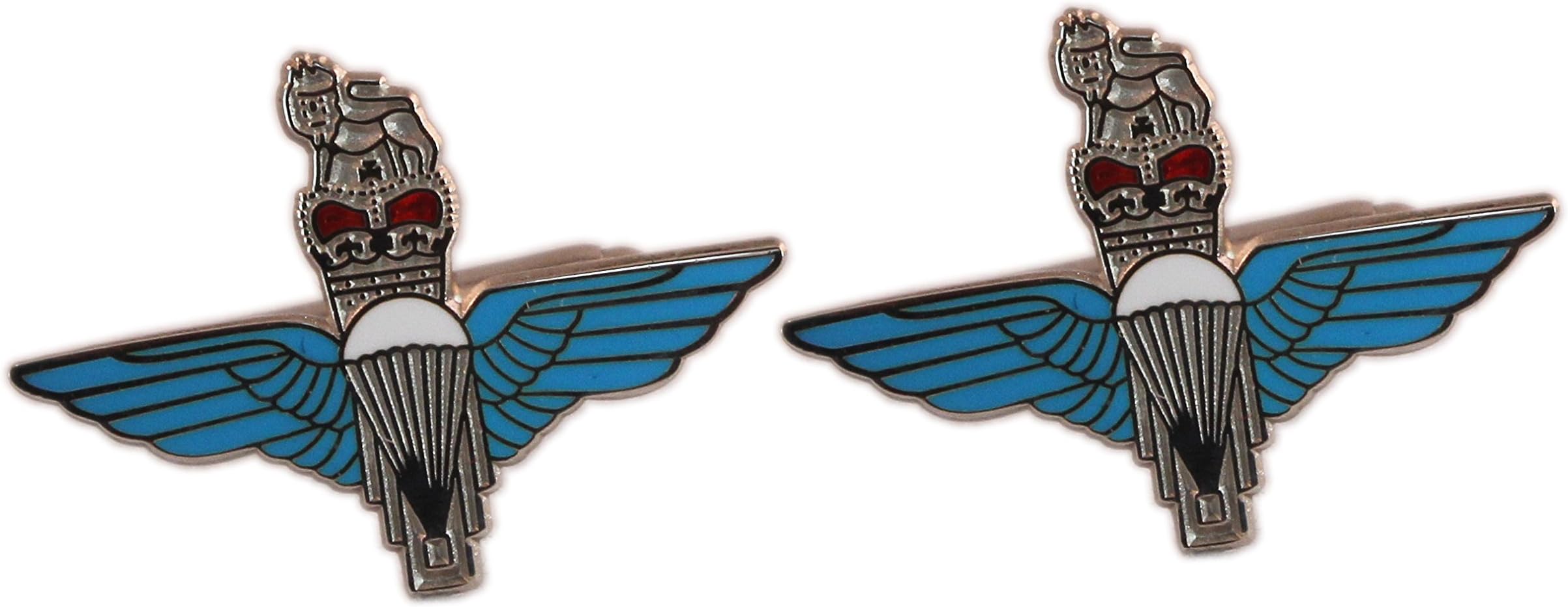 THE MESS DRESS LTDPARACHUTE REGIMENT ENEMAL BOXED GIFT SET,CUFFLINKS, LAPEL PIN, TIE SLIDE