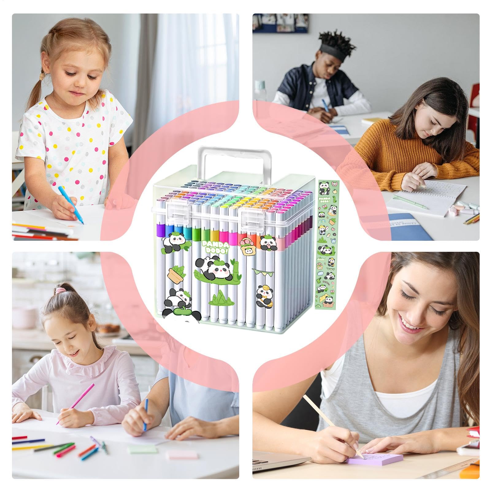 Genérico Set di pennarelli acrilici per bambini | Pennarelli impermeabili divertenti per classe, viaggi, Pasqua e attività per bambini