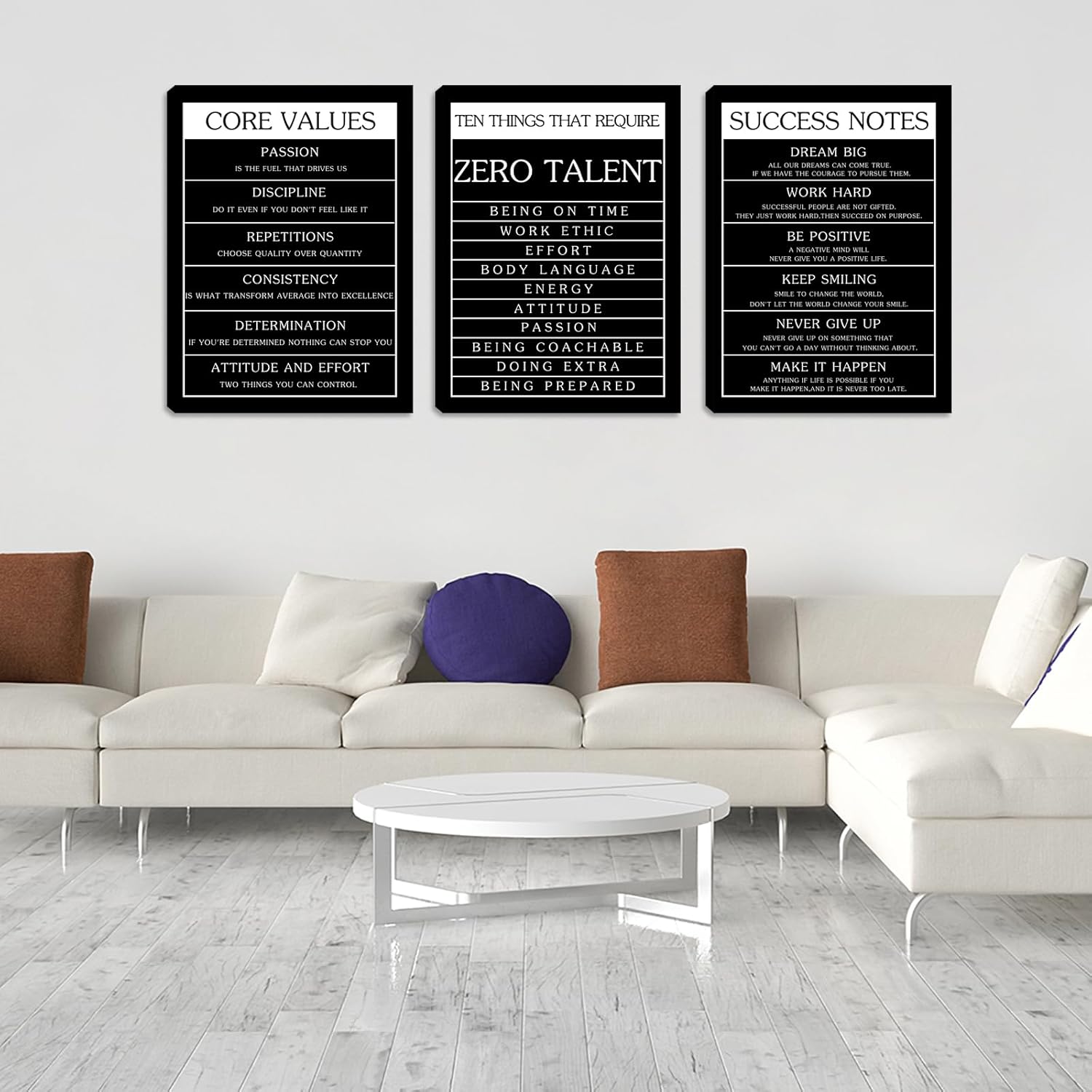 Motivational Wall Decor Inspirational Office Wall Art Decor Posters Prints 3 Pieces Positive Canvas Print Picture for Workplace Classroom Dorm Living Room 12”x16”x3pieces - Image 8