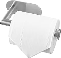 Vista 1 de HITSLAM Soporte de papel higiénico de acero inoxidable, autoadhesivo, a prueba de óxido, resistente, para baño