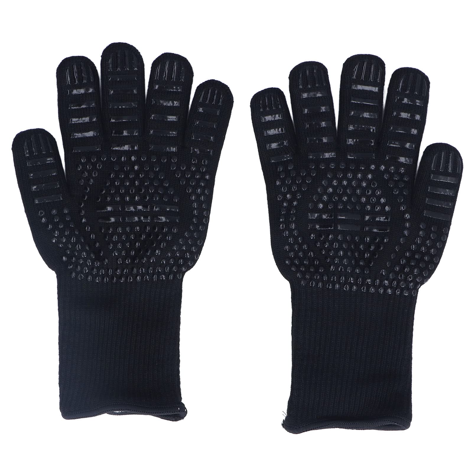 beständige Handschuhe 500 ℃ Hochtemperaturschutz Flexibler Fingermaterial aus dem Fingermaterial Dauerhaftes Polyester -Silikon -Baumwollmaterial für Grillofenschweißen 31 cm 2 Küche, Haushalt & Wohnen
