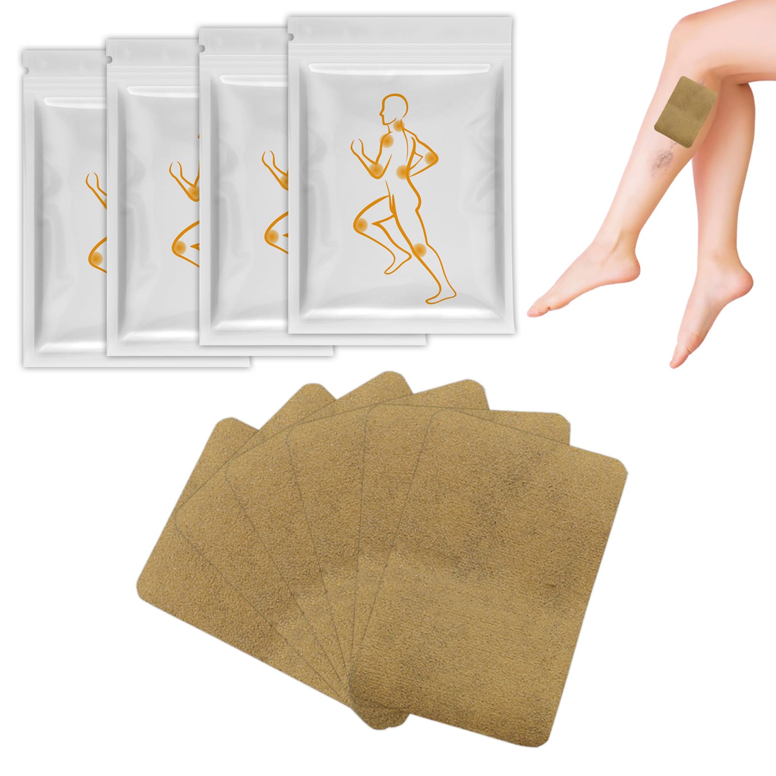 48 PCS Varicose Veins Care Patches, Leg Comfort Support Pads for Elderly, Pregnant Women & Long-Term Standing Workers
