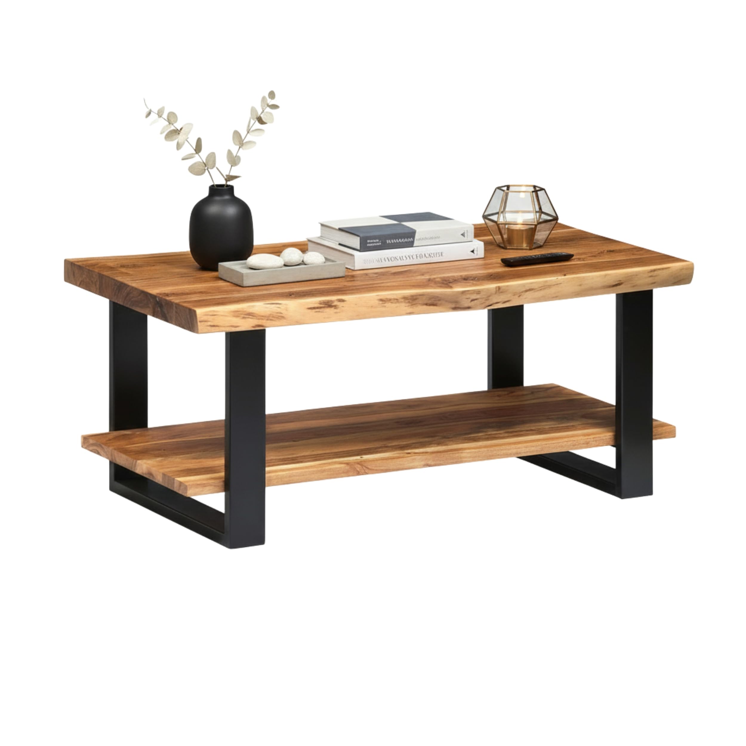 Amazon.com: Alaterre Furniture Alpine 2-Tier Live Edge Coffee