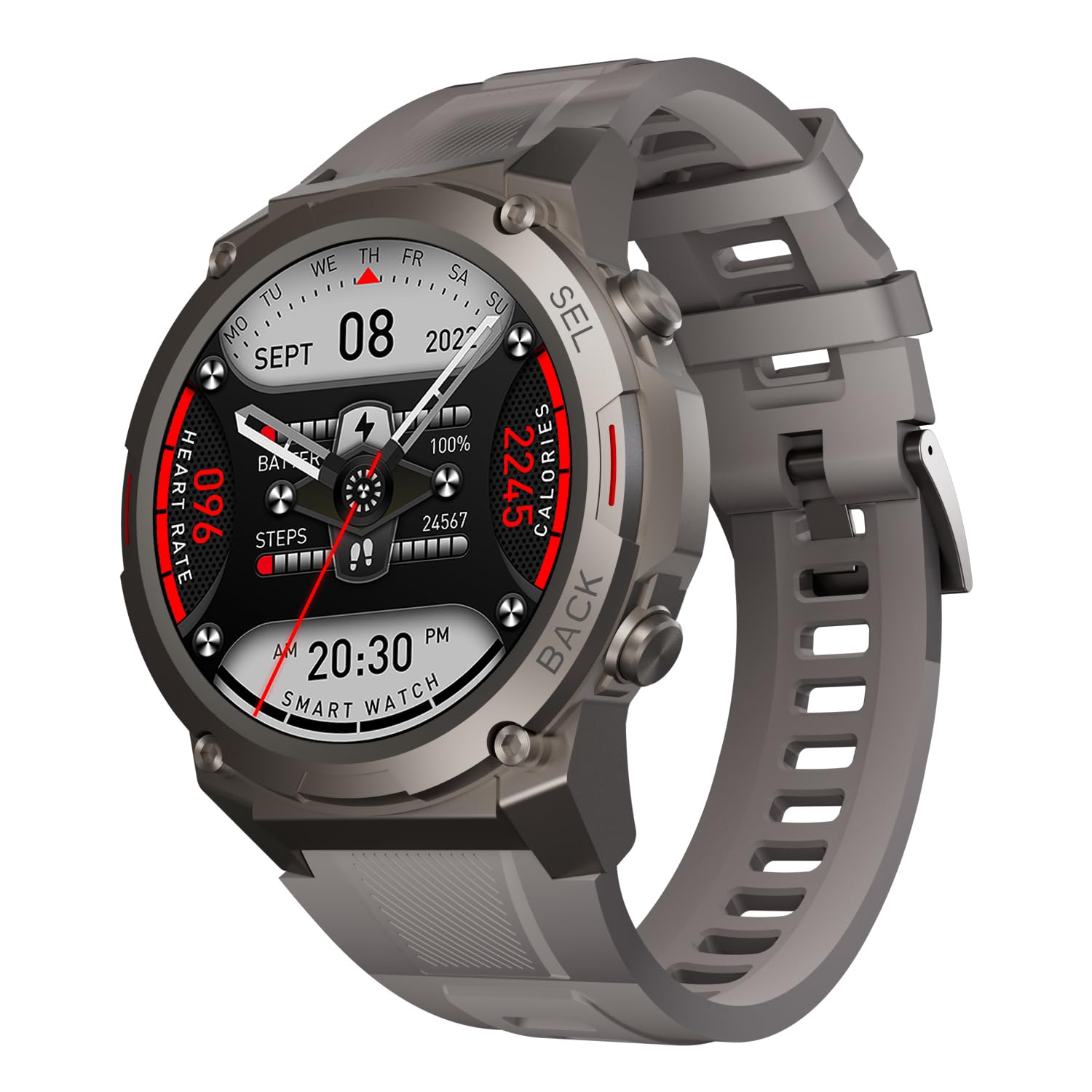 (Refurbished) CrossBeats Armour 1.43" Super AMOLED Swimproof Always ON Bluetooth Calling Rugged Outdoor Military Standard Certified, 125+ Sports Modes, 15 Day Battery Life Smartwatch for Men (Silver) (B0CYS61XSG) Amazon Price History, Amazon Price Tracker