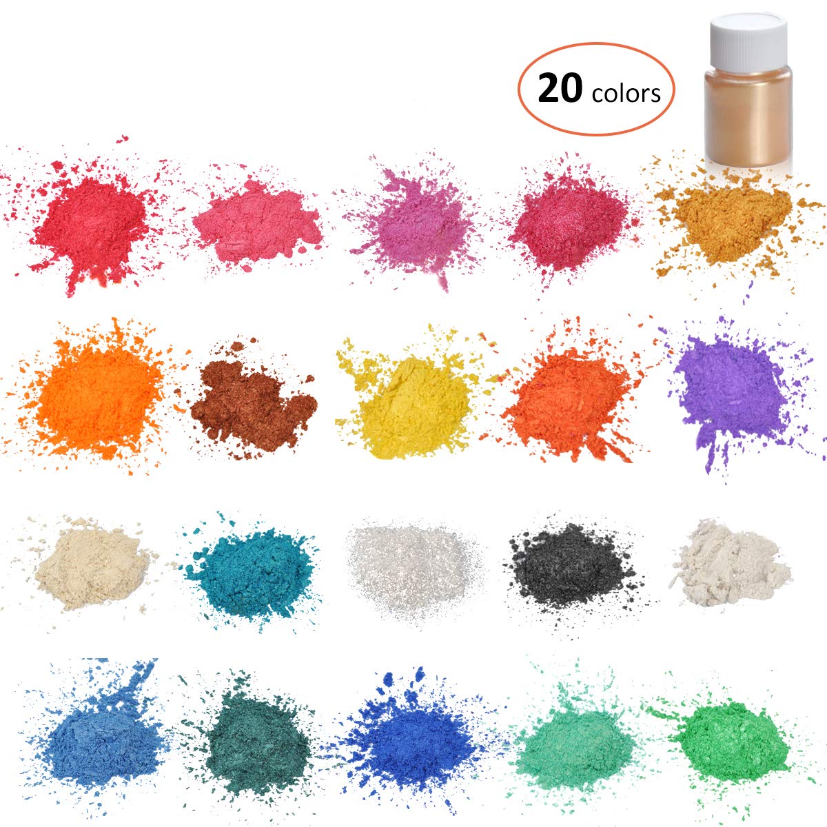 Waysroma 100g Polvere Di Mica,Oro Colori Per Resina Epossidica Naturale Colorante Candela,per - Foto 11