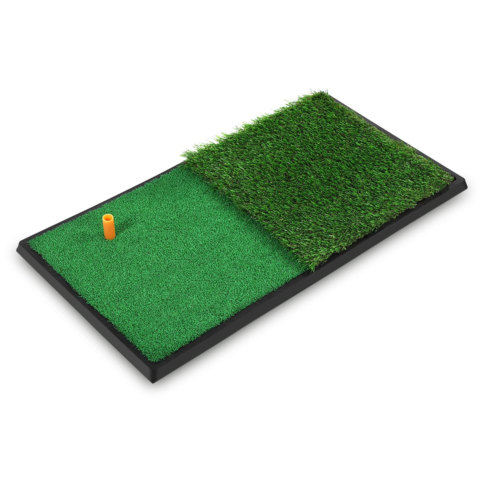 Tapis de Golf, Tapis de Portable Tapis d'entraînement Pratique de Tapis 2 Couleurs Herbe de Jardin, Extérieur Entraînement Pratique Frappant Le Coussin de Coussin en Fausse Herbe