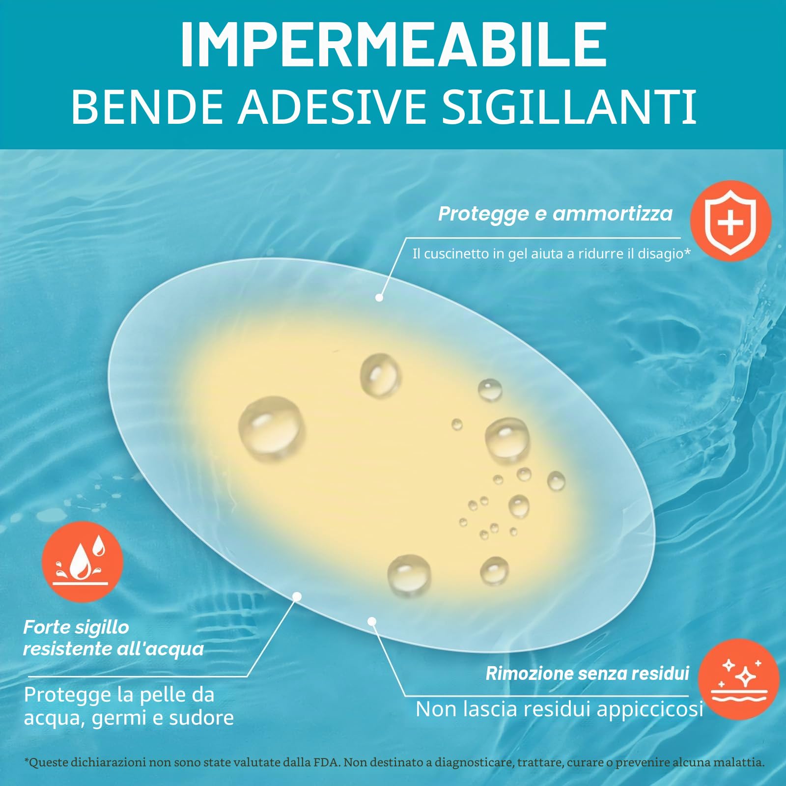 30 cerotti a bolle in gel idrocolloide, invisibili per talloni, dita e dita, cerotti resistenti all'acqua per viaggi e uso quotidiano (assortimento)
