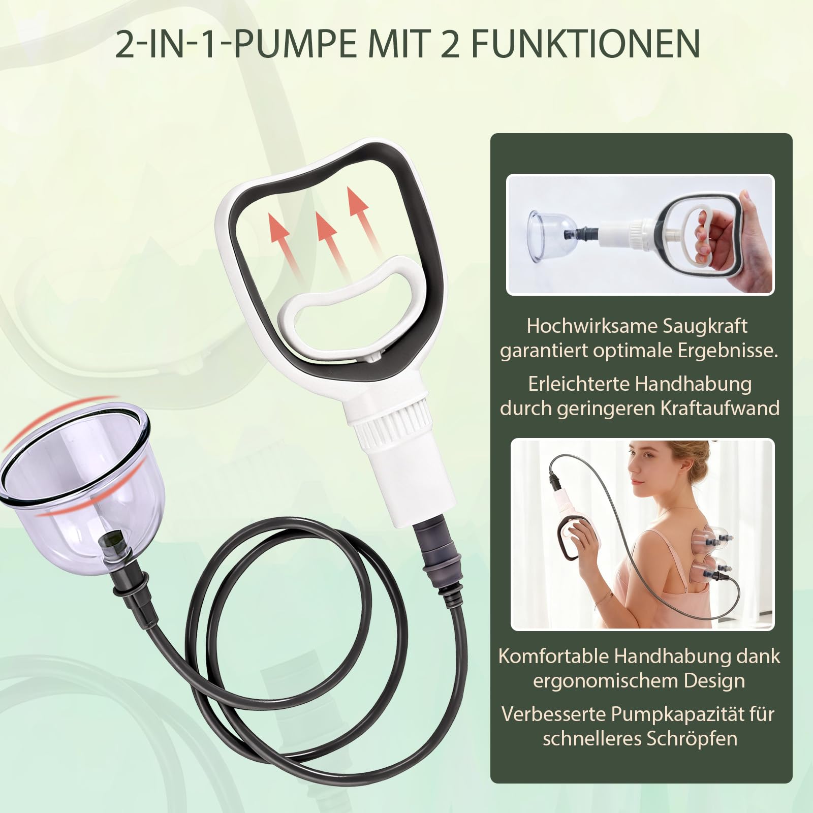 24PC Ventouse Hijama - Appareil de Massage pour Drainage Lymphatique, Anti-Âge et Éclat de la Peau, Ventouses Anti-Cellulite - Soulagement Musculaire & Détente, Ventouses à Pompe pour Jambes & Corps