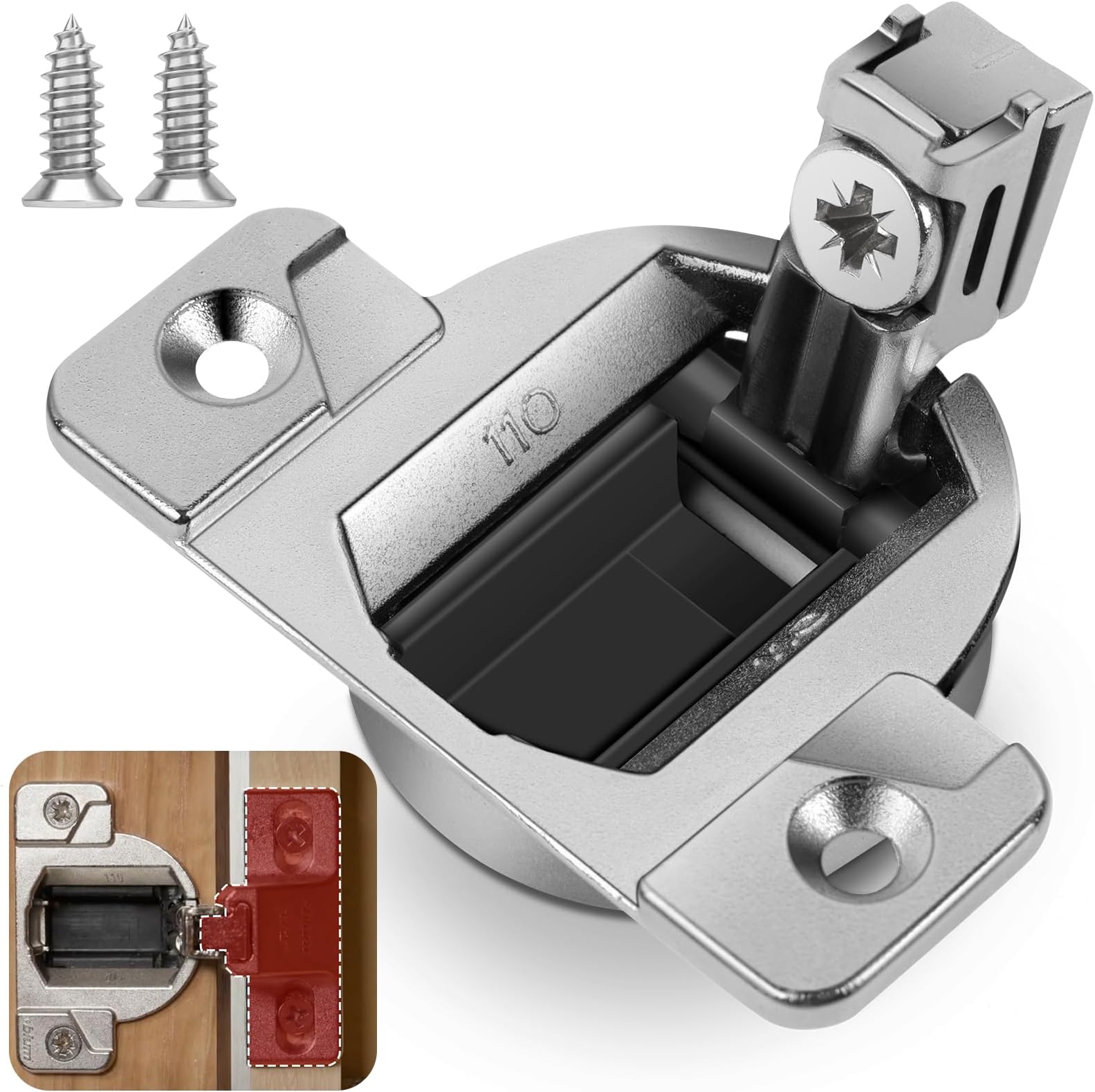 Replacement for 33.3600 Blum Cabinet Hinges, 110 Degrees Screw On Self Closing Compact 31&33 Hinge(Mounting Plate Not Included) Include 2X #6 x 5/8" Wood Screws, 30.310-11.02 Hinges Lifetime Warranty