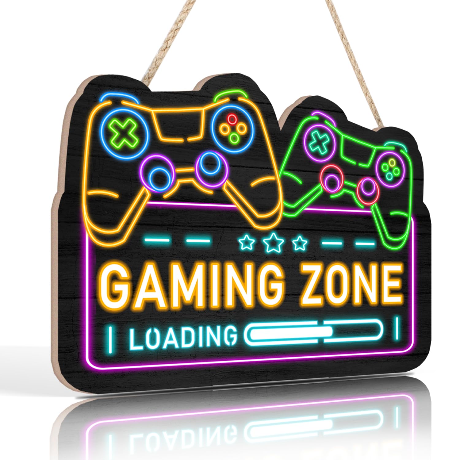 Decoración para habitación de juegos, mural de juegos para habitación de niños, cartel de madera para dormitorio, cartel de gamer, arte de pared para adolescentes, imágenes de PlayStation para