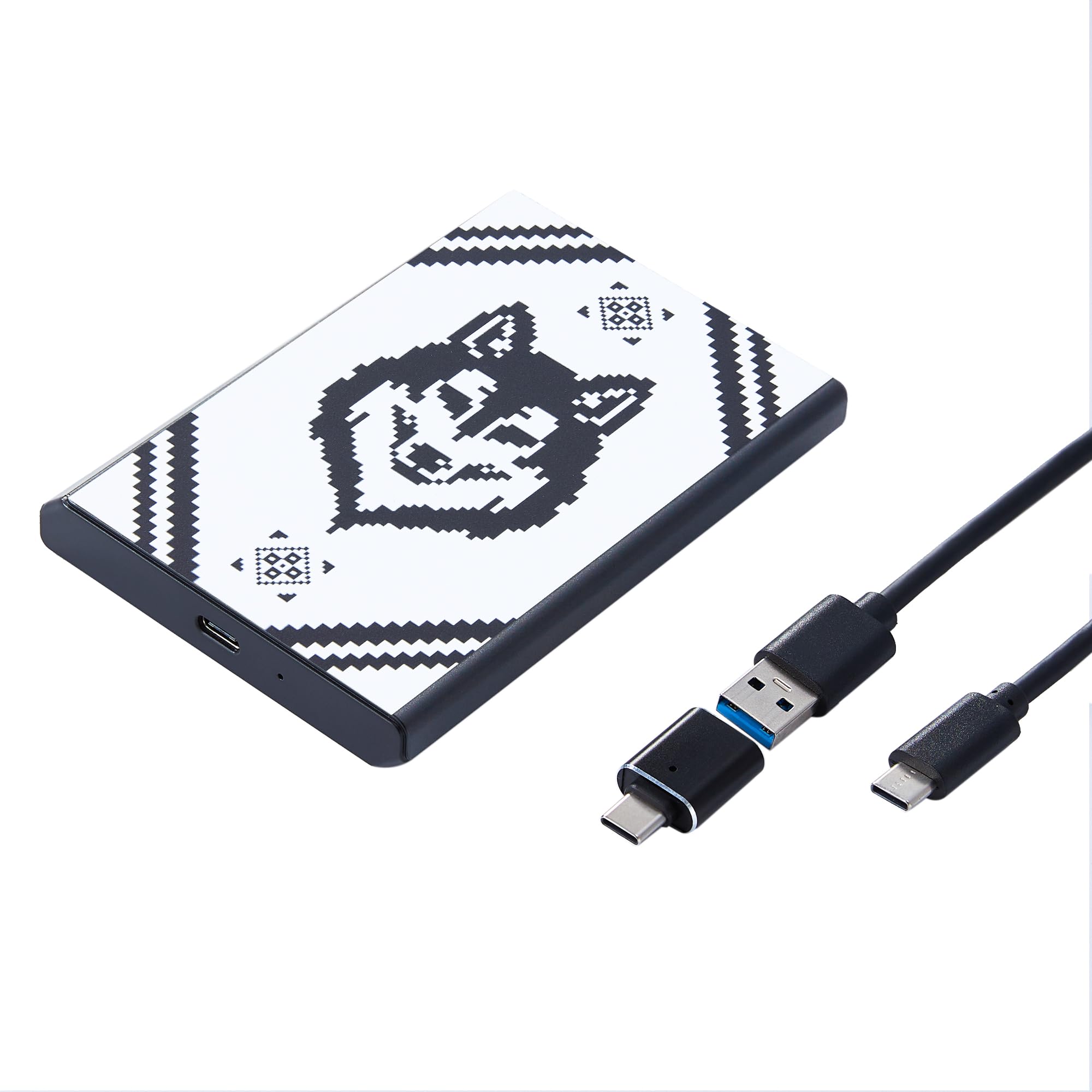 Plicnla Portable External Hard Drive 500GB，USB 3.0 USB-C Storage Expansion for PC, Mac, Desktop, Laptop, PS4, Xbox One X/S, Xbox 360 (Wolf) - 2