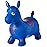 AppleRound Inflatable Ride-on Bouncy Animal Hopper - Horse, Cow or Unicorn - Kids Space Hopper Bouncer with Hand Pump - Jumping Toy for Indoor/Outdoor Play