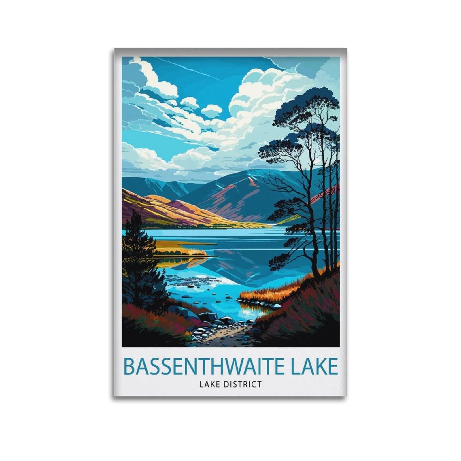 xiaoxiaoshen Bassenthwaite Lake District Travel_5 Canvas Poster Wall Art Prints Room Aesthetic Murals Bedroom And Living Decorations 24x36inch(60x90cm)
