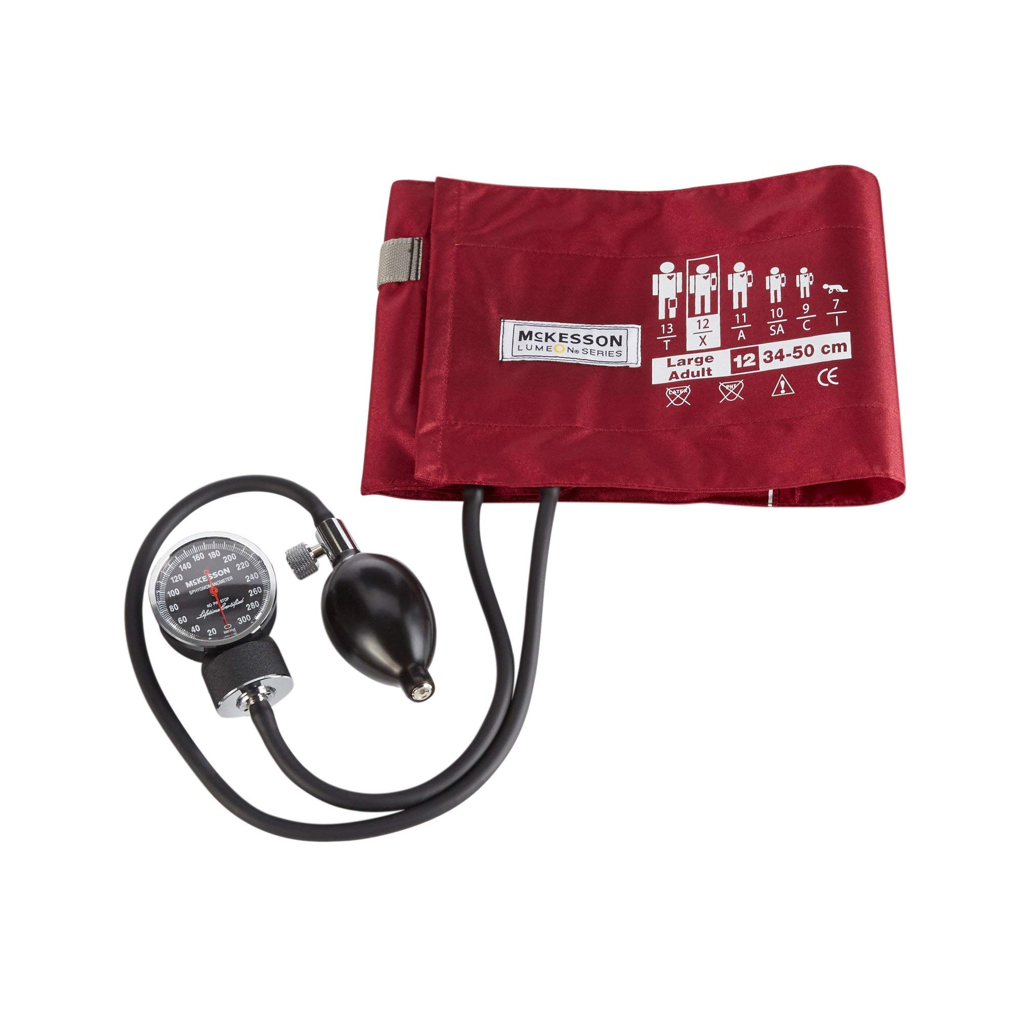 Burgundy Large Sphygmomanometer - McKesson -3 Burgundy Large Sphygmomanometer - McKesson -3