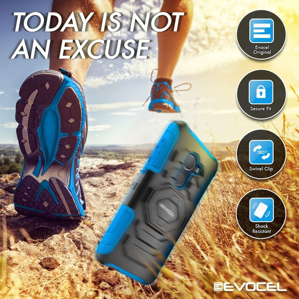 T-Mobile REVVL Case, Evocel [New Generation Series] Belt Clip Holster, Kickstand, Dual Layer for T-Mobile REVVL (5049W) / Fierce 2017 A30 (Does NOT FIT REVVL Plus/REVVL 2), Blue