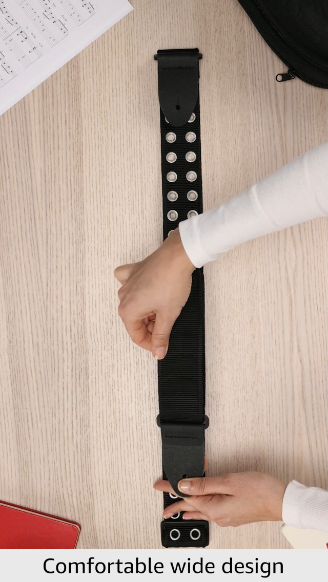 Amazon.com: Dunlop D3819BK Black Grommet Strap : Musical Instruments
