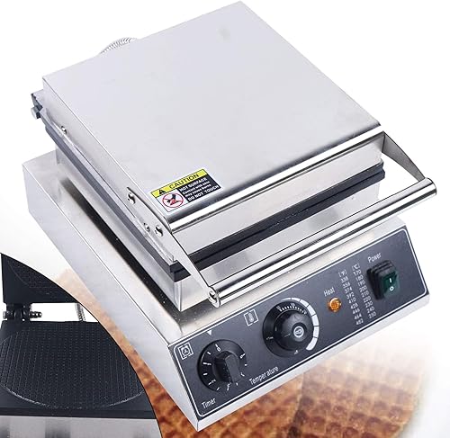 Miniatura 2 de Máquina comercial de cono de helado, máquina para hacer gofres, máquina eléctrica de conos de gofres. Máquina de desayuno de acero inoxidable con