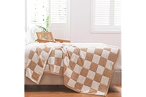 Extraordinary Brown Checkered Throw Blanket: Cozy Warmth and Style