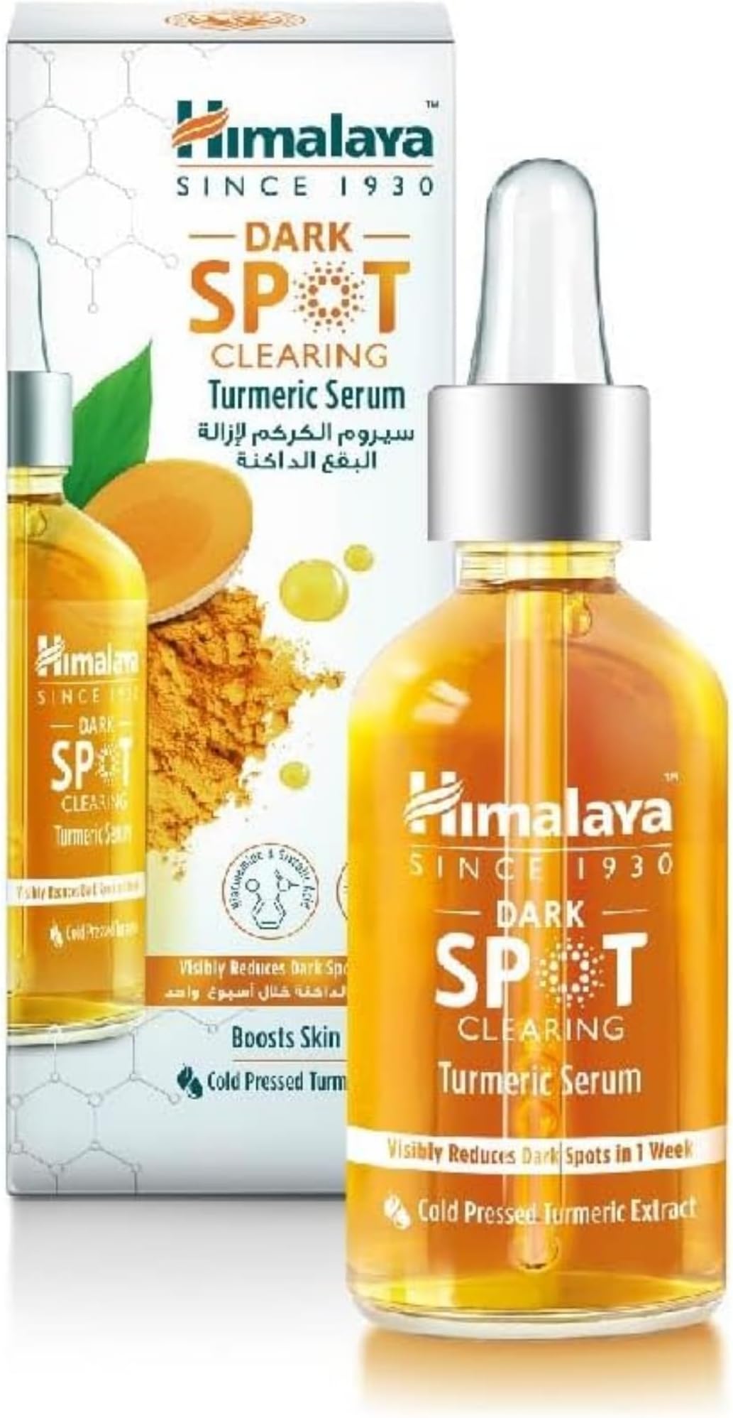 Since 1930 Himalaya Dark Spot Clearing Turmeric Serum | Visibly Reduces Dark Spots in 1 Week 30ml