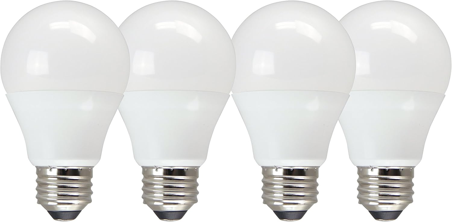 TCP 60 Watt Equivalent 4-Pack, Value LED A19 Light Bulbs, Soft White, Non-Dimmable RLVA6027ND4
