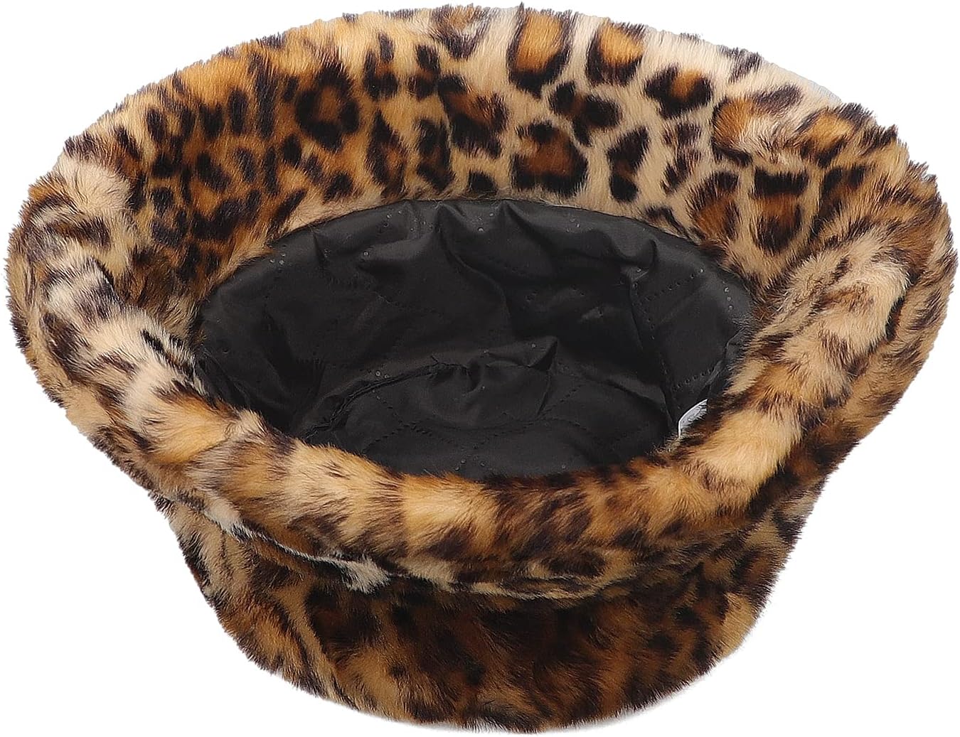 Fluffy Faux Fur Bucket Hat for Men Women, Vintage 1920'S Cloche Hats Bowler Hat Winter Warm Driving Cycling Fisherman Cap - Image 5