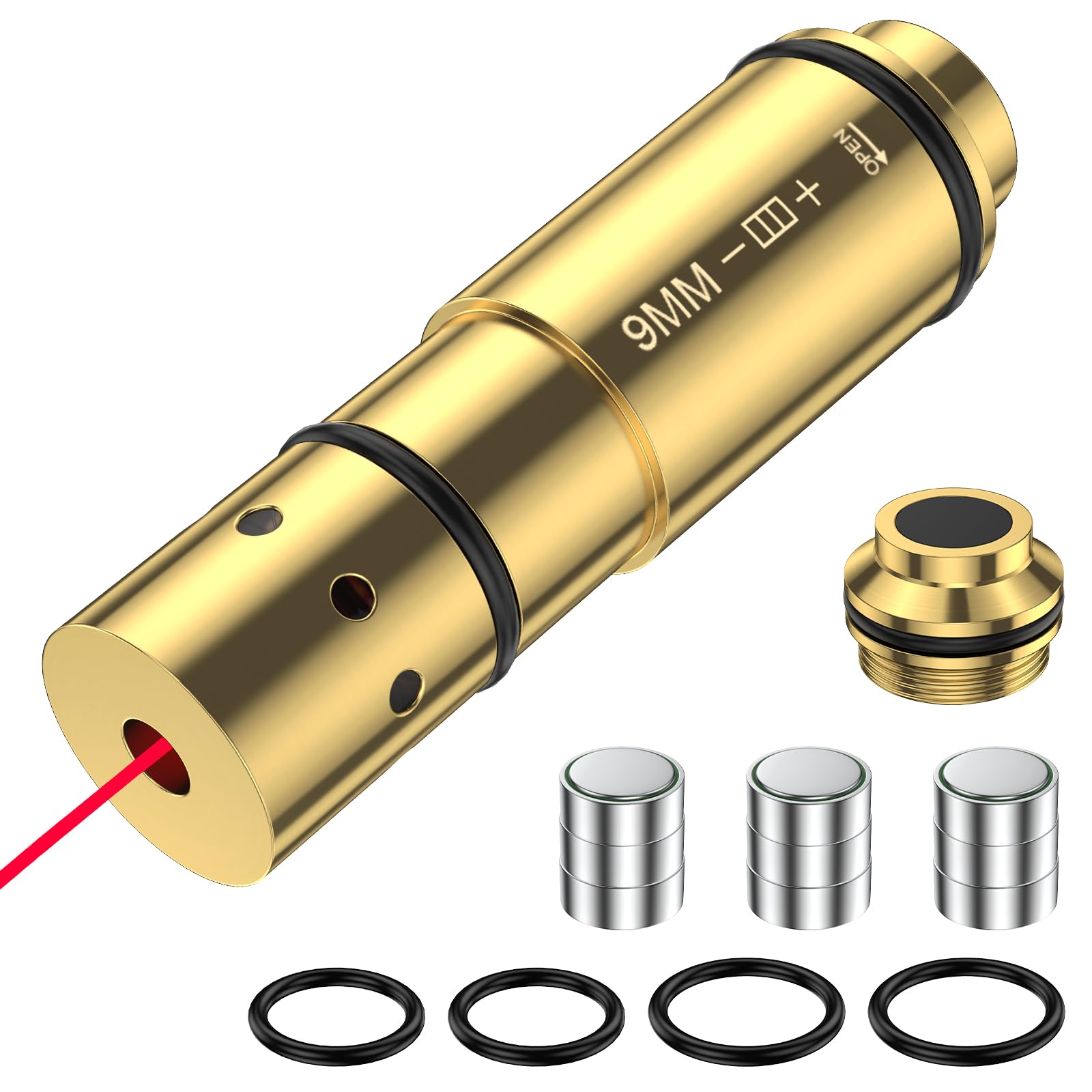 Cartouches d'entraînement Laser 9 mm Long Tête Plate Portable Et Facile à Installer Prend en Charge Le à L'entraînement à La Visée Et Au Tir Sportif