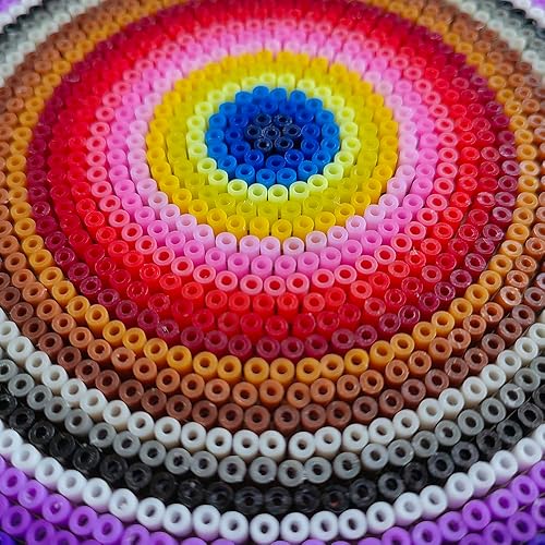 Miniatura 6 de ZLLBTMO Juego de 39000 cuentas fusibles para hacer manualidades, 72 colores de 0.102 in, mini cuentas de hierro pequeñas para adultos y niños, con