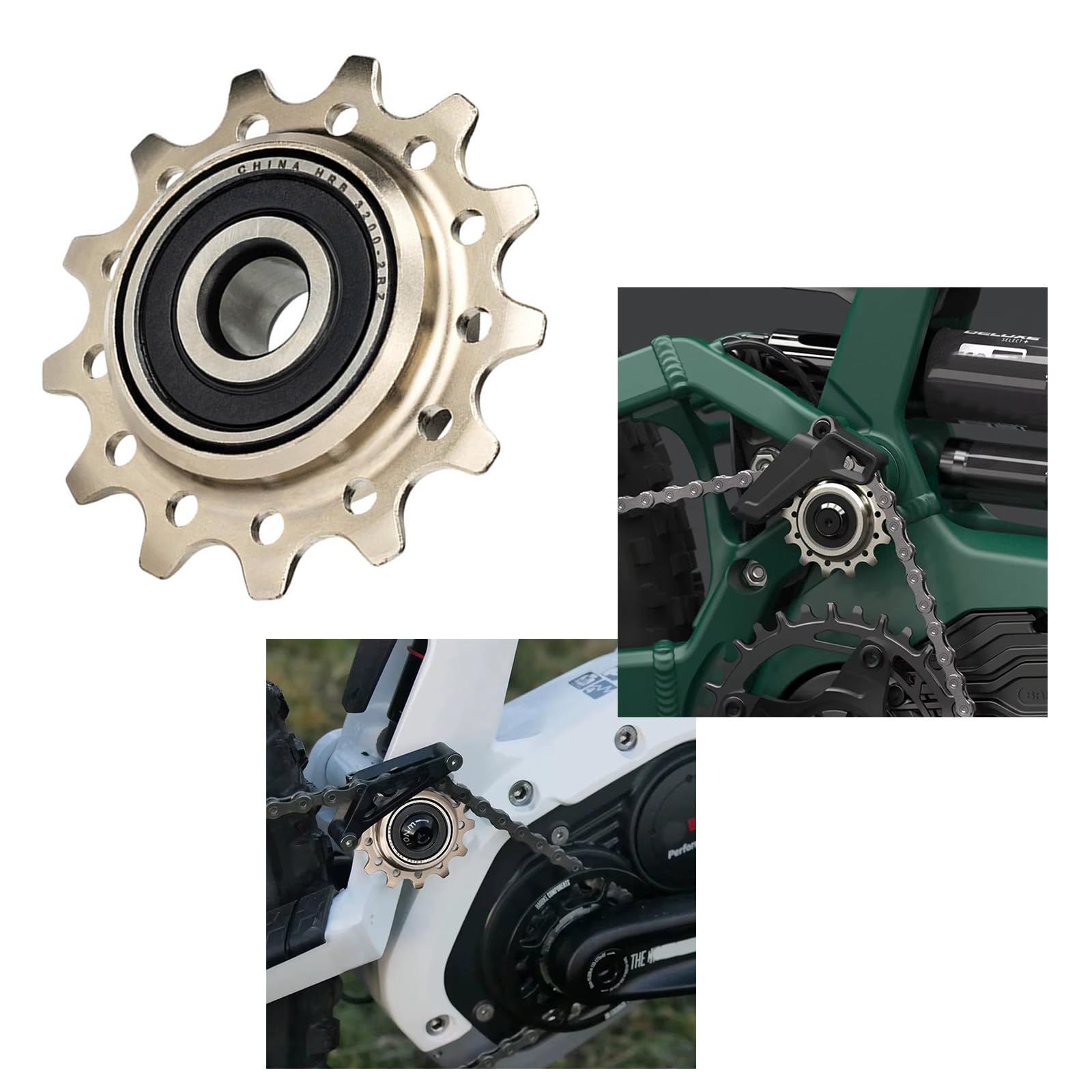 Sospensione Perni alti Pulegge tenditrici Bici 13T Ruota guida in acciaio Pulegge guida deragliatore posteriore Deragliatore posteriore facile da installare